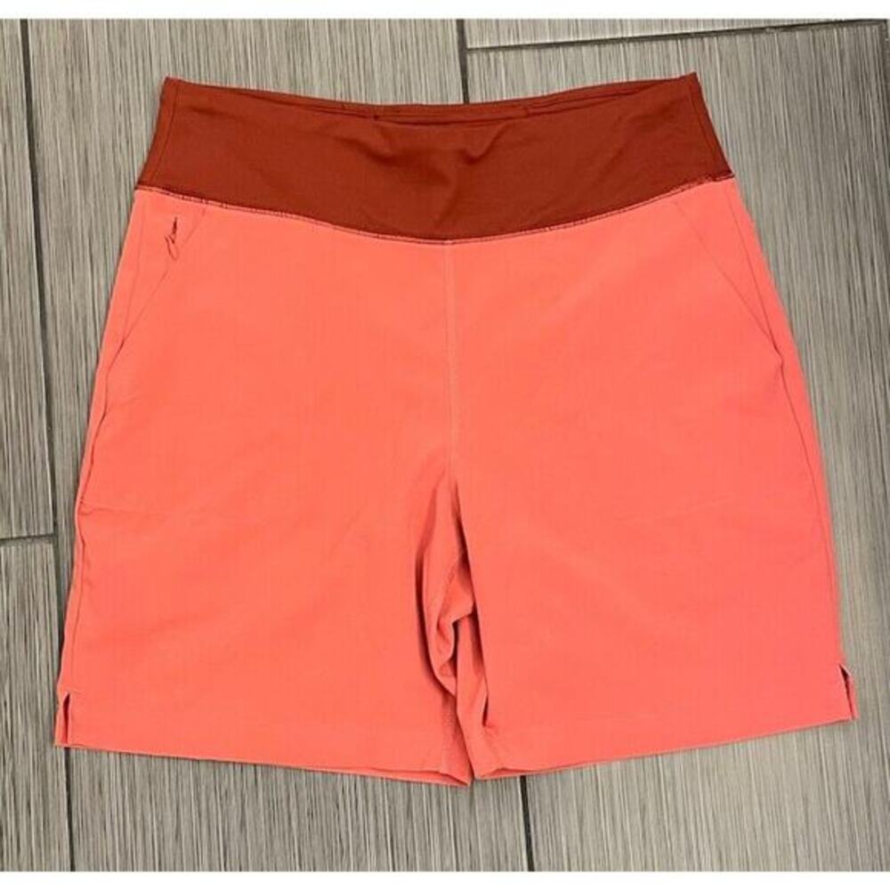 Lands' End Womens Pink/Burgundy Stretchy Athletic Shorts Size Small